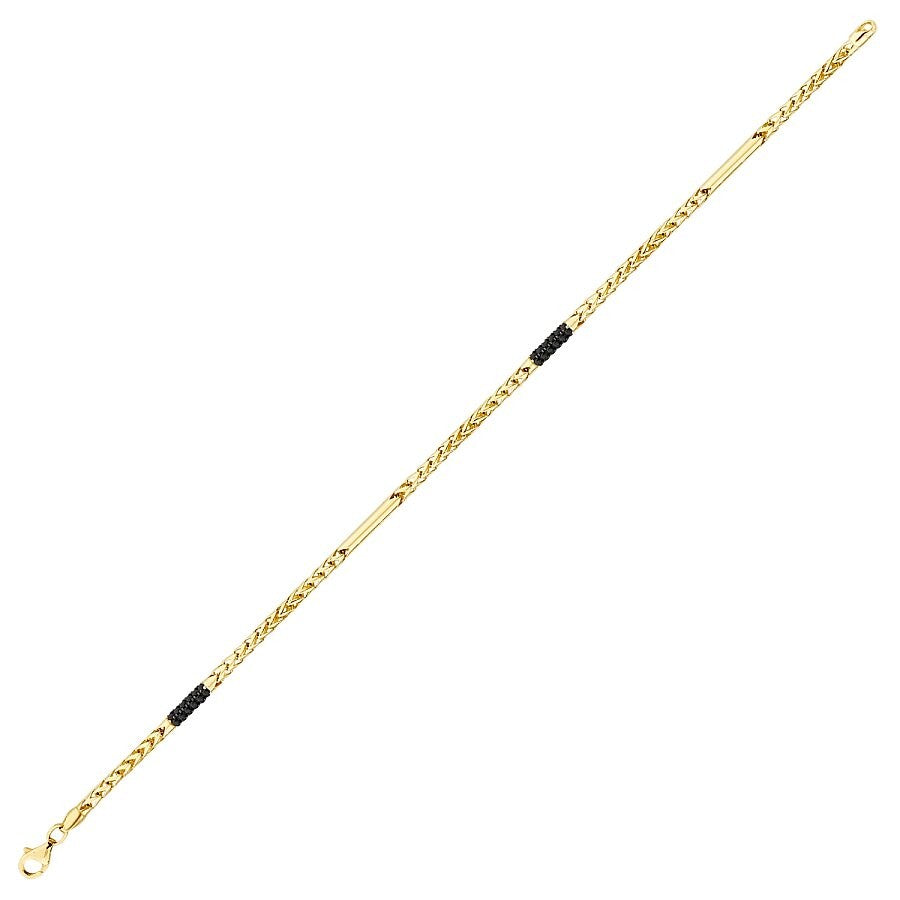 Gold Men's Braided Chain Bracelet