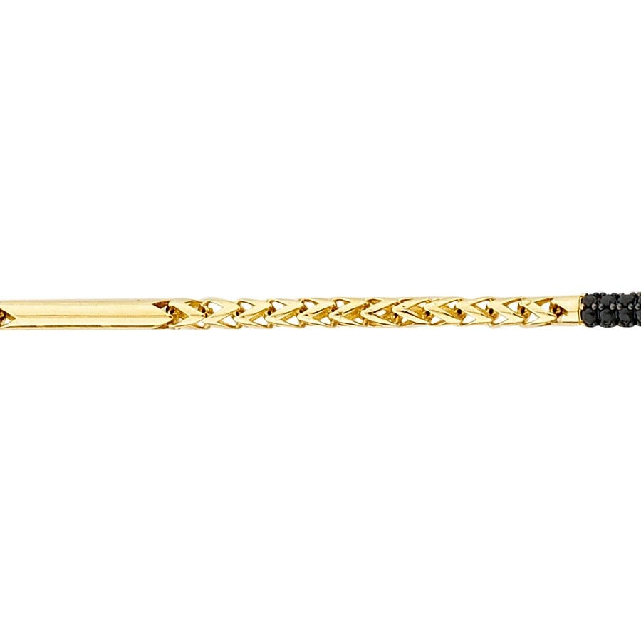 Gold Men's Braided Chain Bracelet