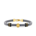 Gold Lion Figurine Men's Bracelet