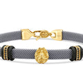 Gold Lion Figurine Men's Bracelet