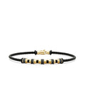 Gold Onyx Black Stone Men's Bracelet