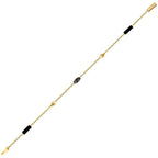 Gold Black Spinel Stone Men's Bracelet