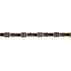 Gold Onyx Black Men's Bracelet