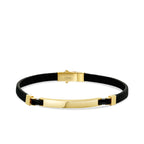 Gold Onyx Stone Men's Bracelet