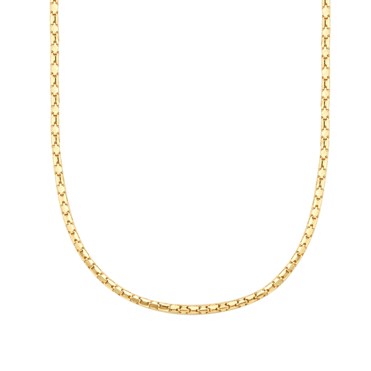 Gold Trend Square Link Necklace