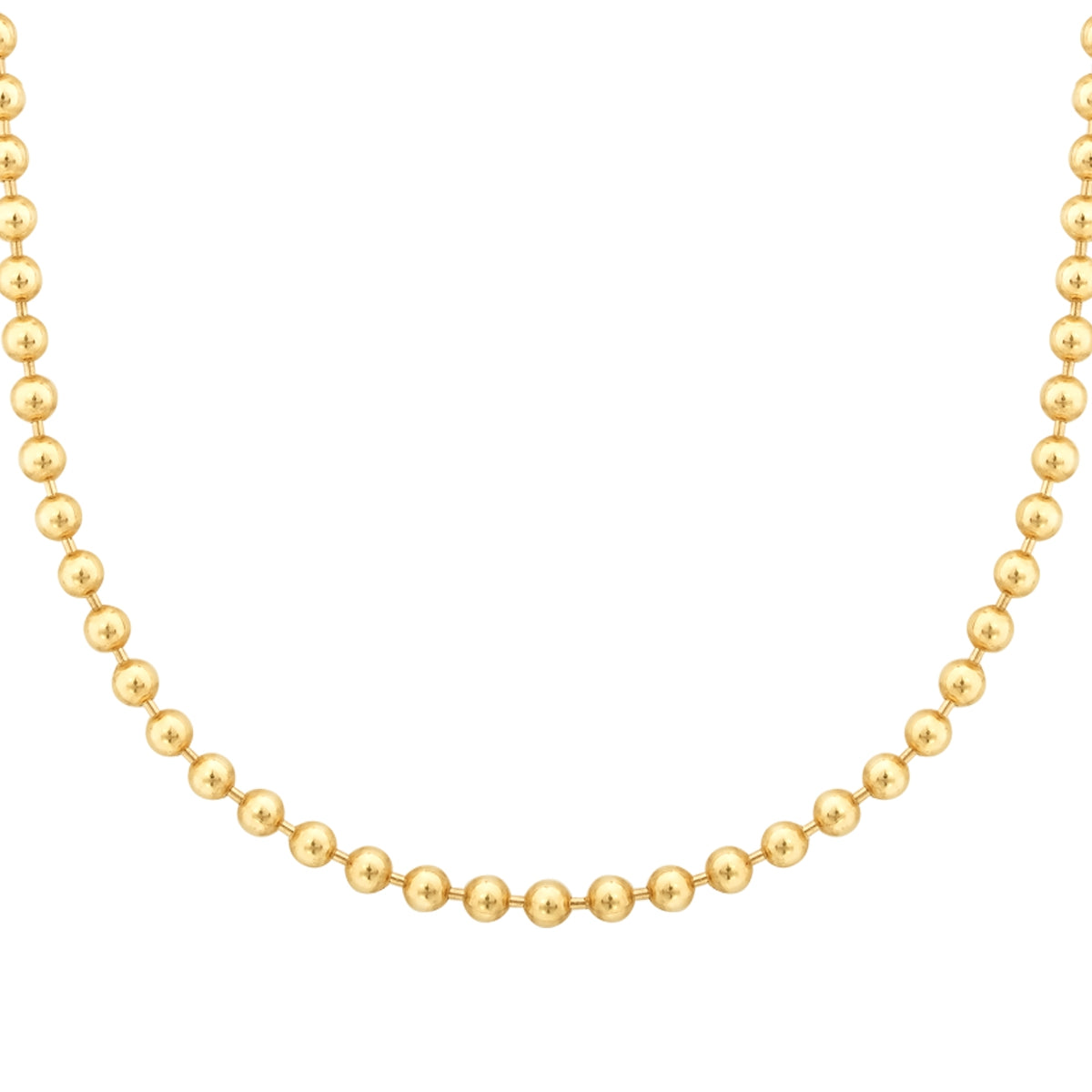 Gold Bead Chain Necklace