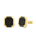 Gold Black Stone Cufflinks