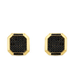 Gold Black Stone Cufflinks