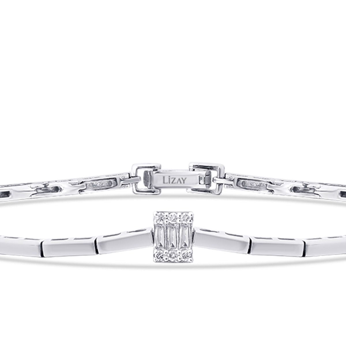 0.10 Carat Diamond Baguette Bracelet