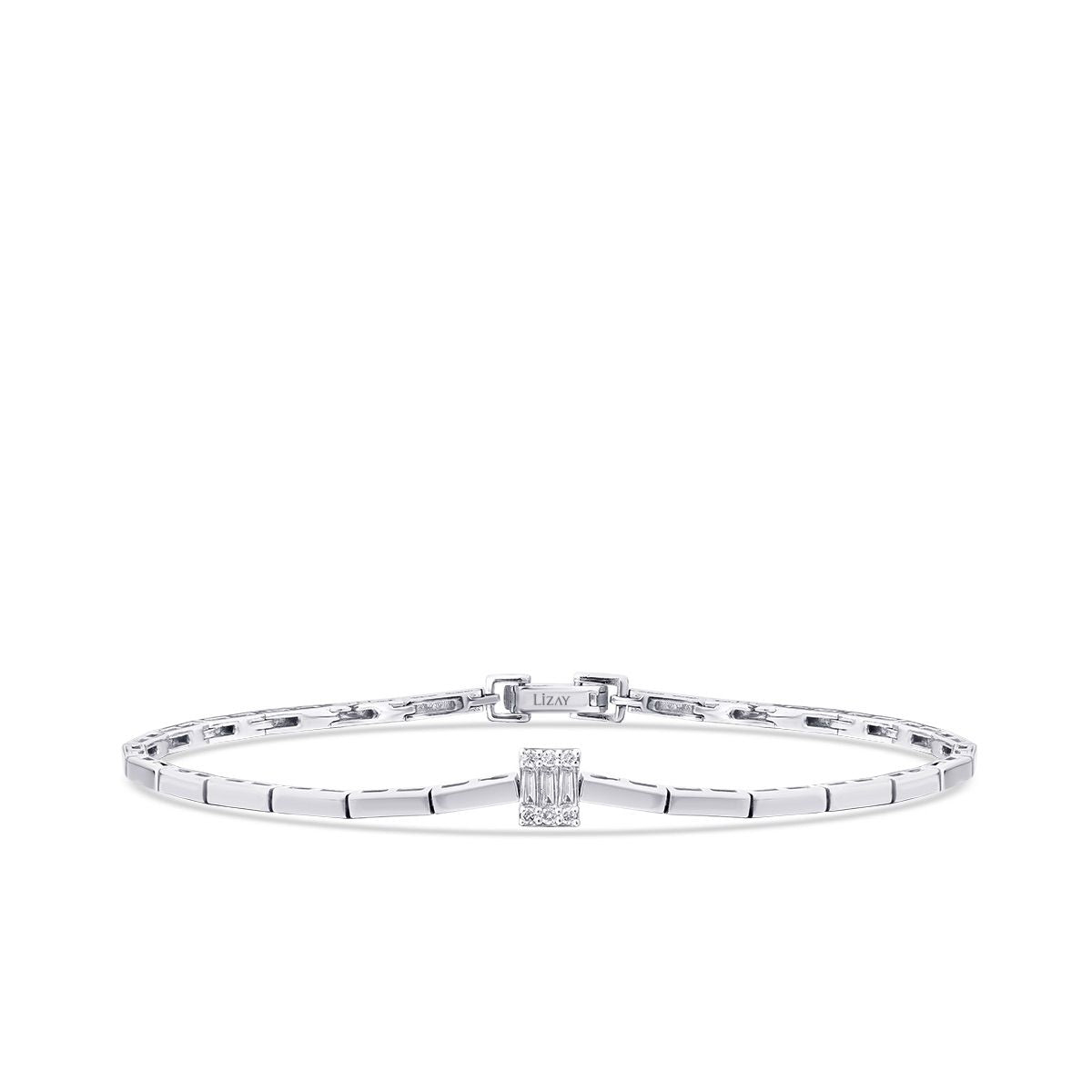 0.10 Carat Diamond Baguette Bracelet