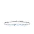 1.99 Carat Diamond Aquamarine Pear Bracelet