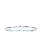 1.99 Carat Diamond Aquamarine Pear Bracelet