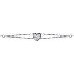 0.09 Carat Diamond Heart Bracelet