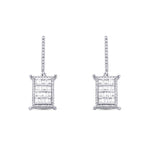 0.90 Carat Diamond Baguette Earrings
