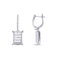 0.90 Carat Diamond Baguette Earrings