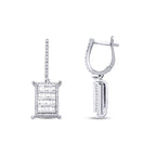 0.90 Carat Diamond Baguette Earrings