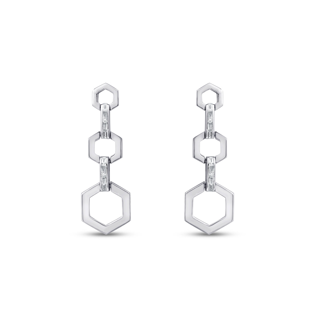 0.29 Carat Diamond Baguette Earrings