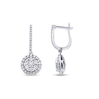 1.31 Carat Diamond Round Earrings