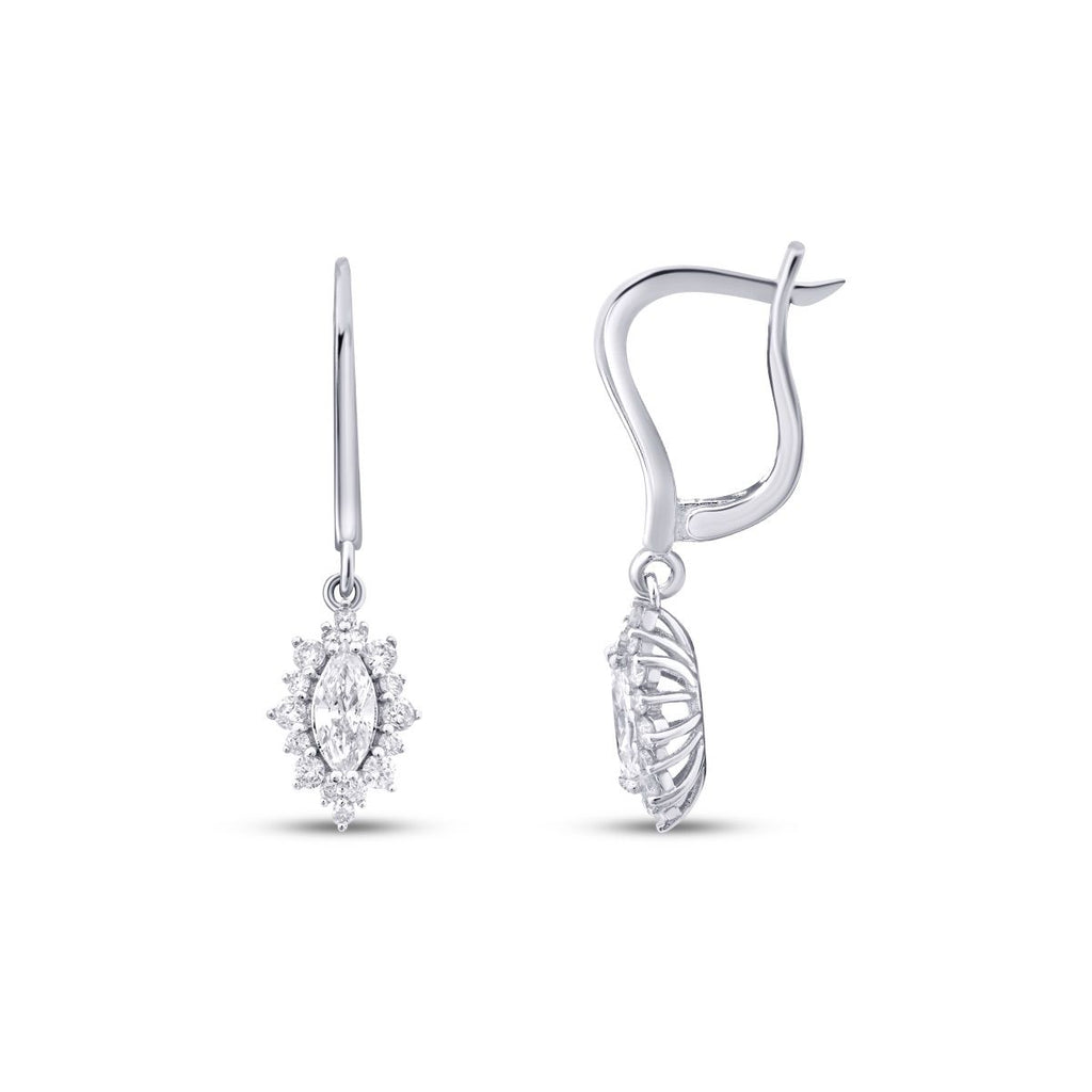 0.88 Carat Diamond Marquise Earrings