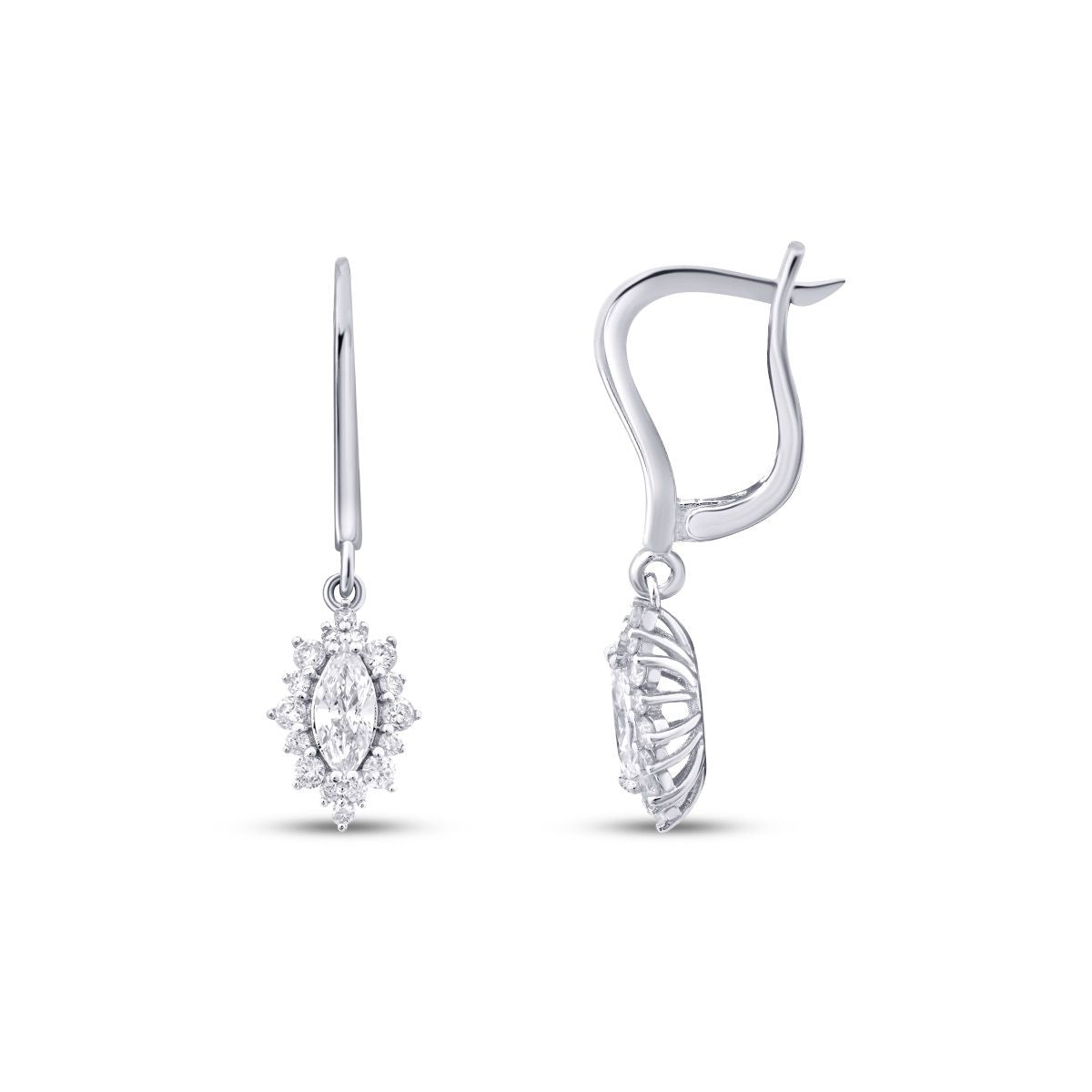 0.88 Carat Diamond Marquise Earrings