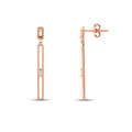 0.16 Carat Diamond Stone Long Earring