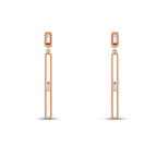 0.16 Carat Diamond Stone Long Earring