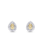 3.64 Carat Diamond Fancy Pear Earrings
