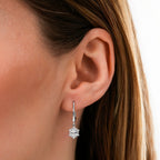 0.85 Carat Diamond Oval Earrings