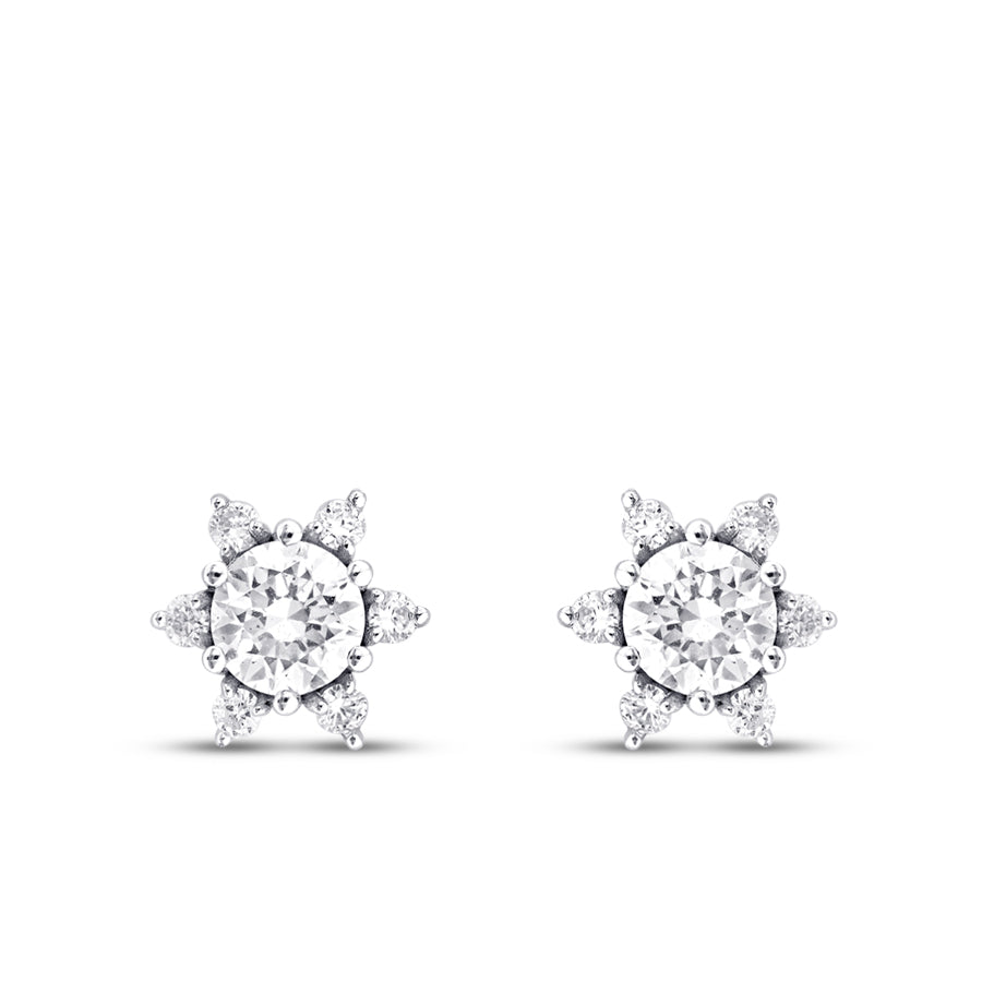 0.57 Carat Diamond Solitaire Earrings