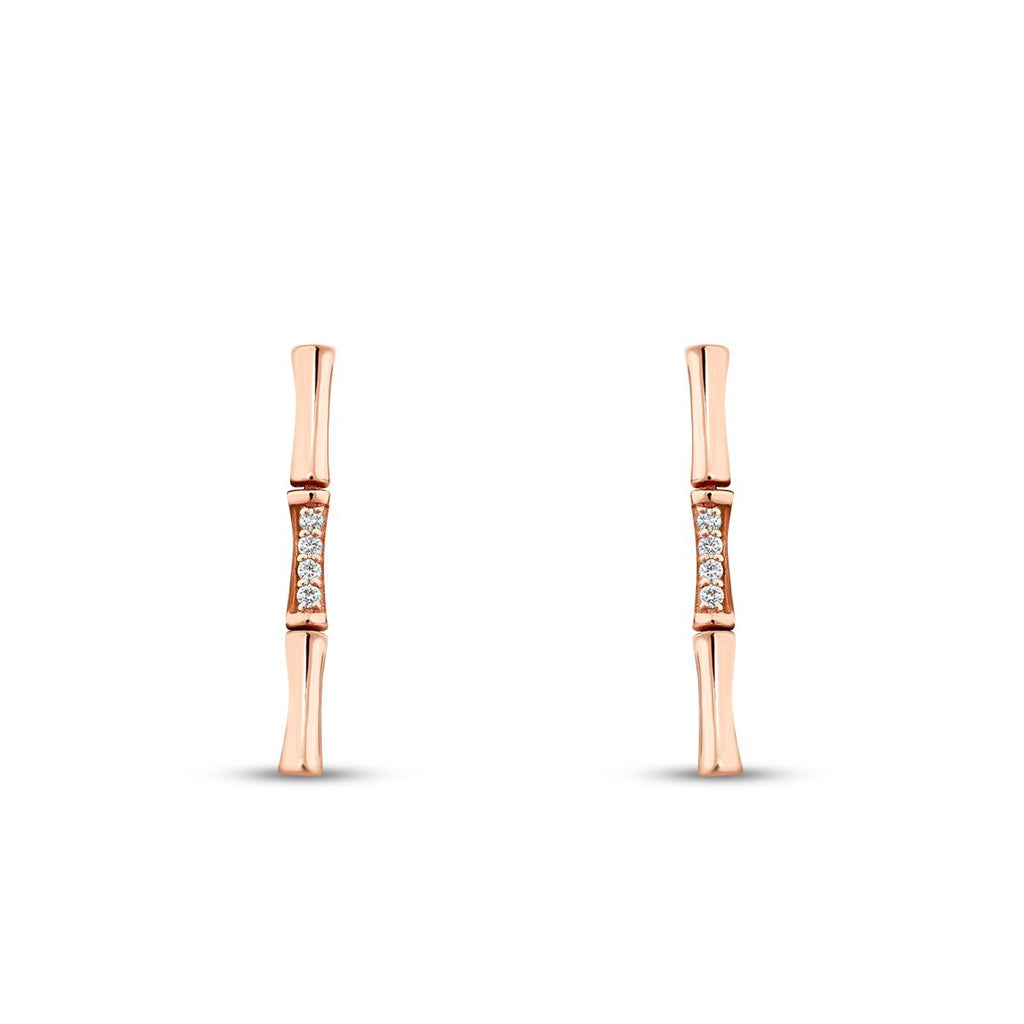 0.07 Carat Diamond Long Stone Earring