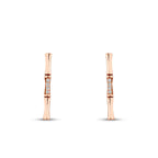 0.07 Carat Diamond Long Stone Earring