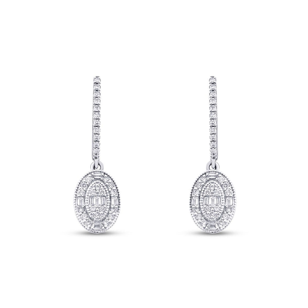 0.51 Carat Diamond Baguette Earrings