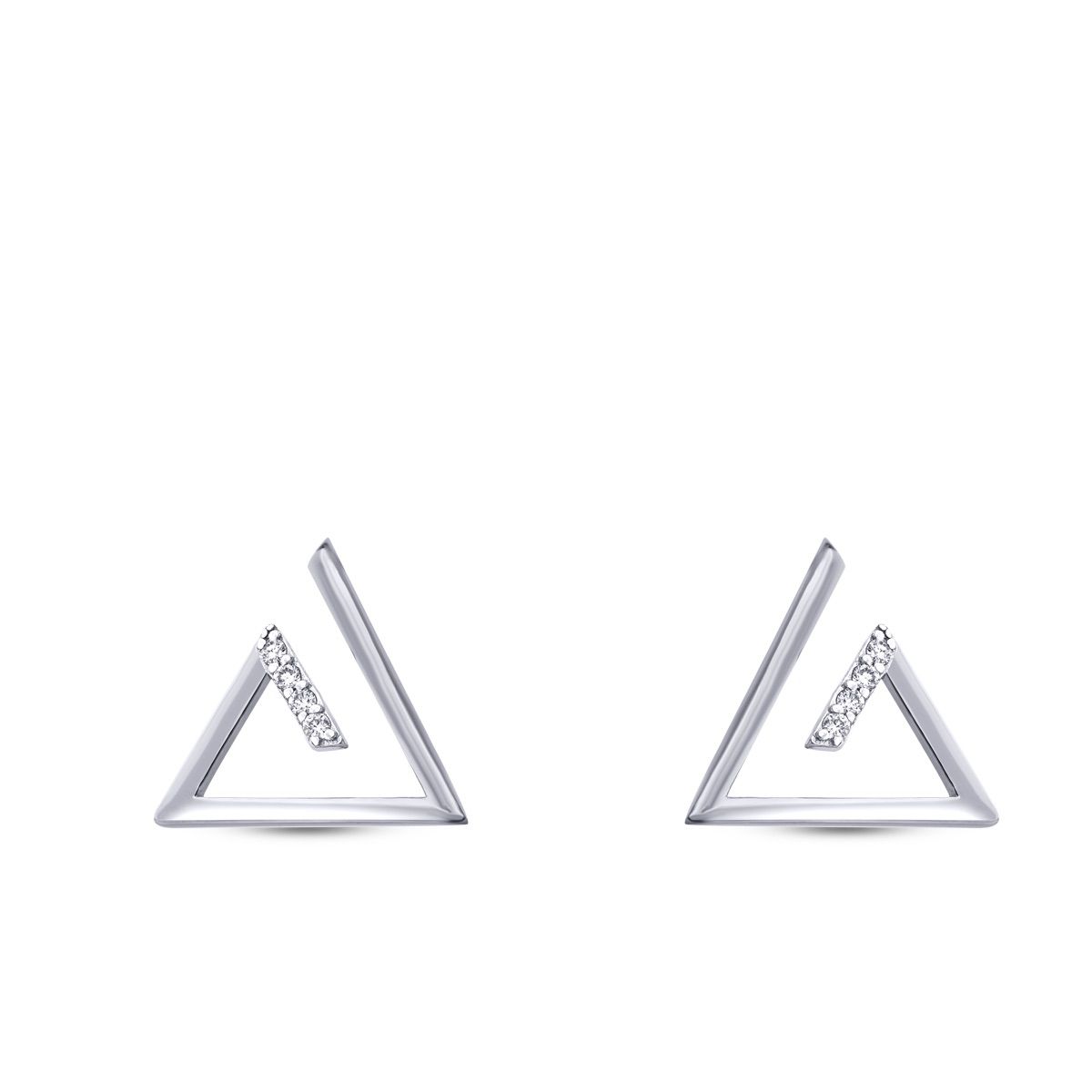 0.09 Carat Diamond Round Trend Earrings