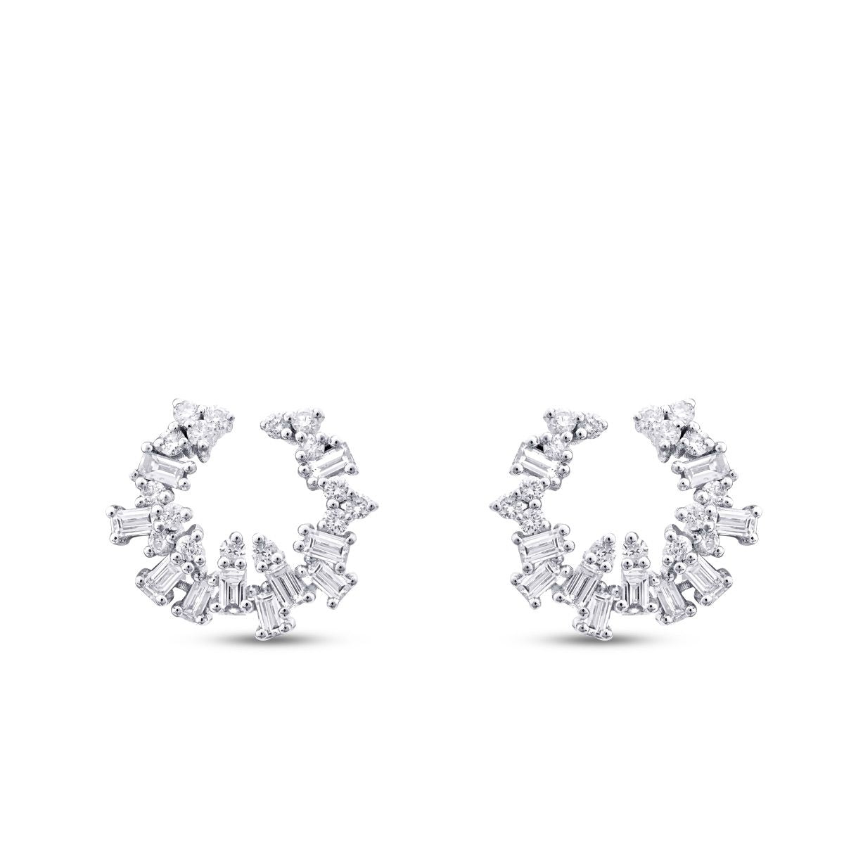 0.66 Carat Diamond Baguette Trend Earrings