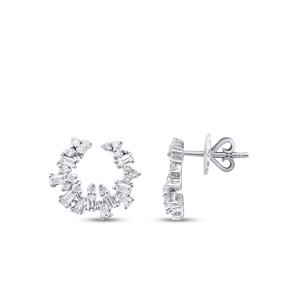 0.66 Carat Diamond Baguette Trend Earrings