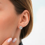 3.29 Carat Diamond Fancy Oval-Stone Earrings