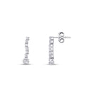 0.31 Carat Diamond Round Stone Dangle Earring