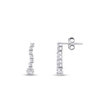 0.31 Carat Diamond Round Stone Dangle Earring