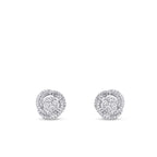 0.53 Carat Diamond Round Detailed Earring