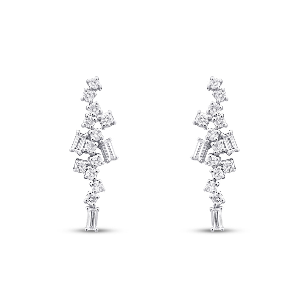 0.85 Carat Diamond Baguette Trend Earring
