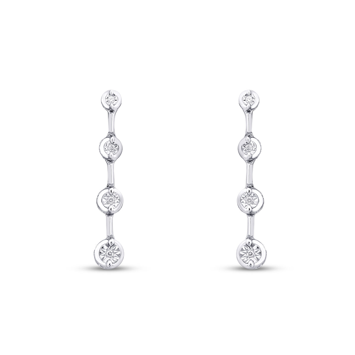0.04 Carat Diamond Round Stone Earring