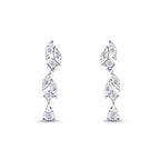 0.08 Carat Diamond Stone Leaf Earring