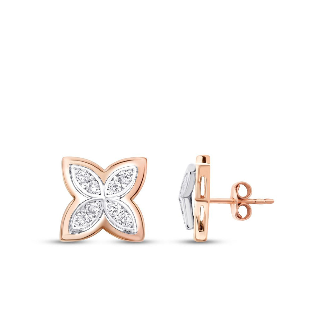 0.28 Carat Diamond Flower Earring