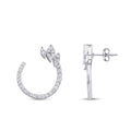 1.04 Carat Diamond Round Detailed Earring