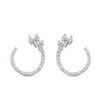 1.04 Carat Diamond Round Detailed Earring