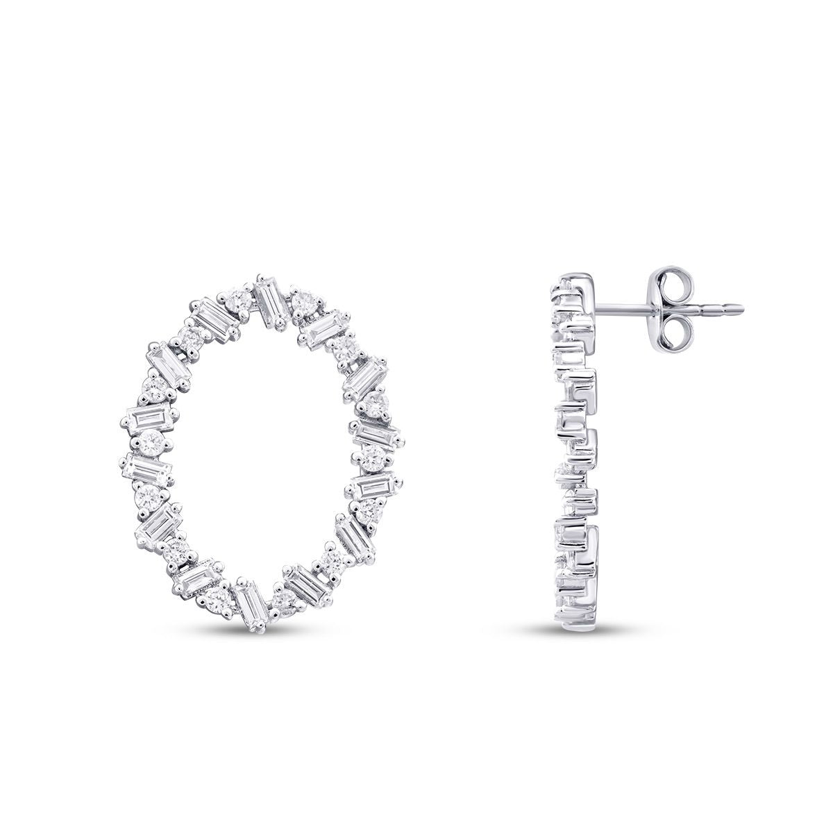 0.82 Carat Diamond Stone Round Trend Earring