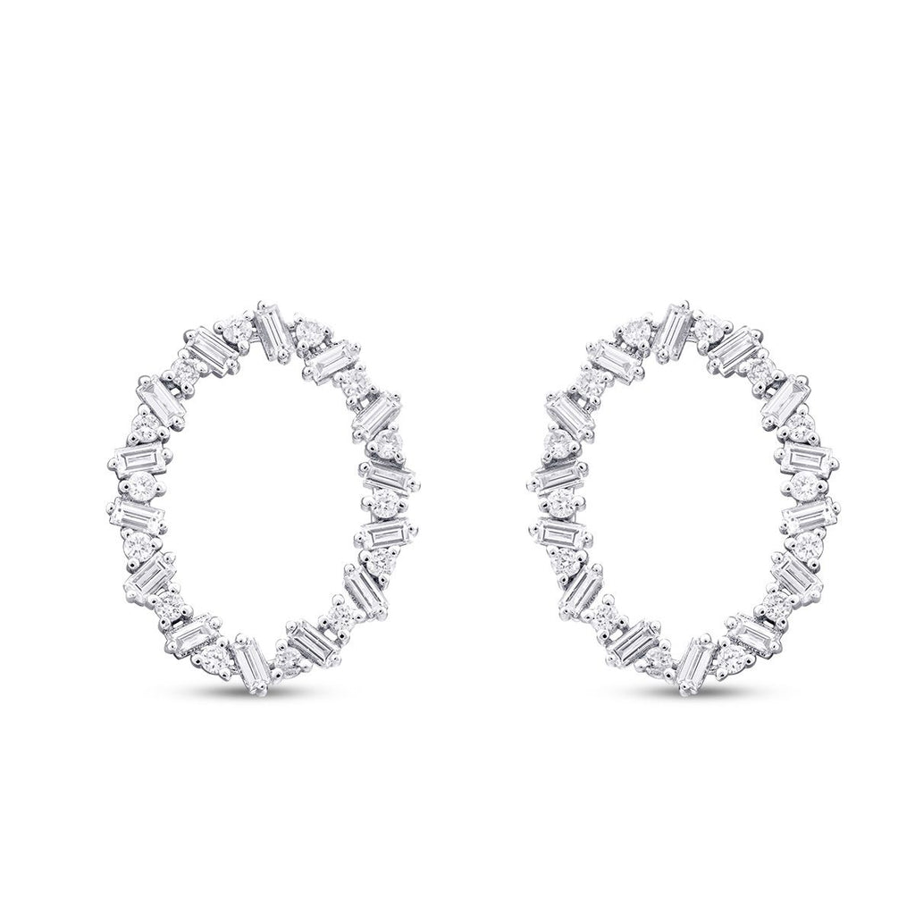 0.82 Carat Diamond Stone Round Trend Earring