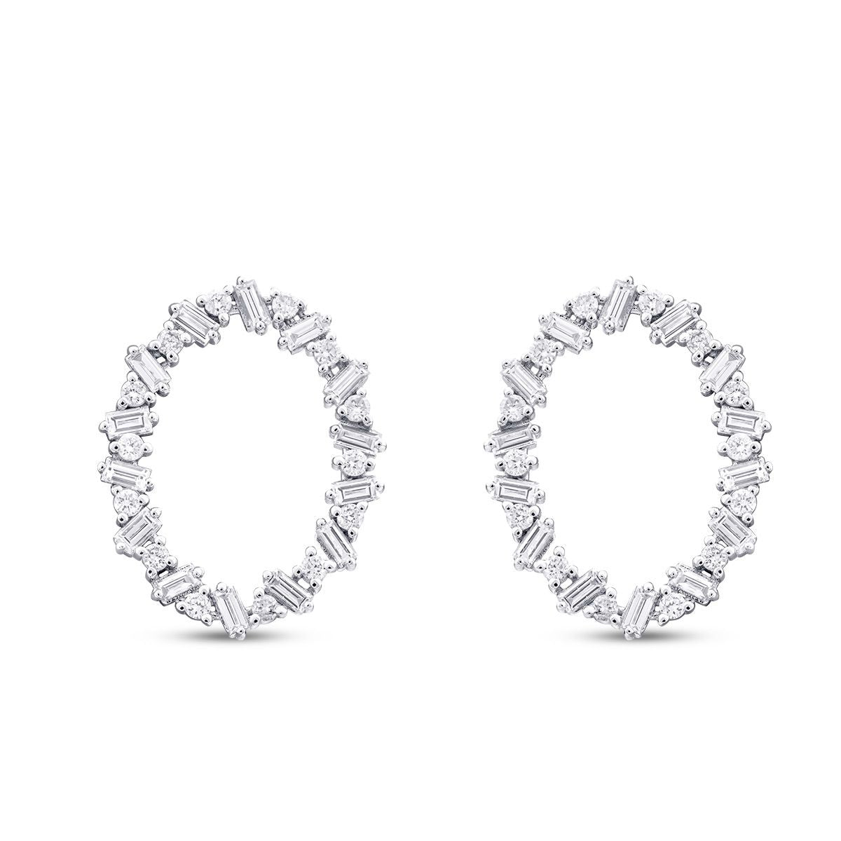0.82 Carat Diamond Stone Round Trend Earring