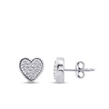0.16 Carat Diamond Heart Earring