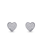 0.16 Carat Diamond Heart Earring